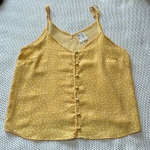 Flowy Yellow Star/Flower Tank Top